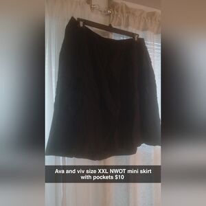 Ava & Viv Elegant Black Mini Skirt